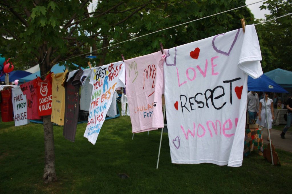 The Clothesline Project. Photo from the Ravenswing Facebook page.