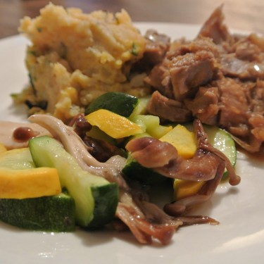 plate of pork stew