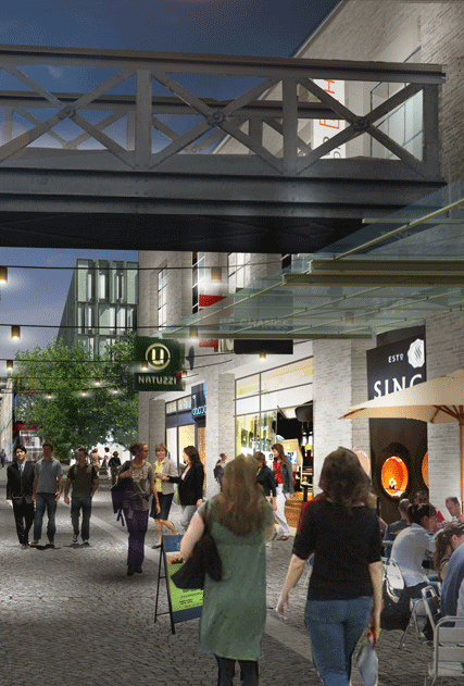 Cropped sketch of proposed Domtar redevelopment
