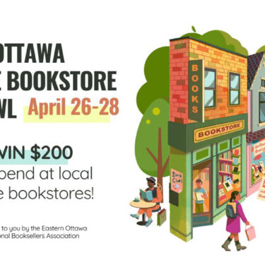 Promotional poster for Ottawa Indie Bookstore Crawl